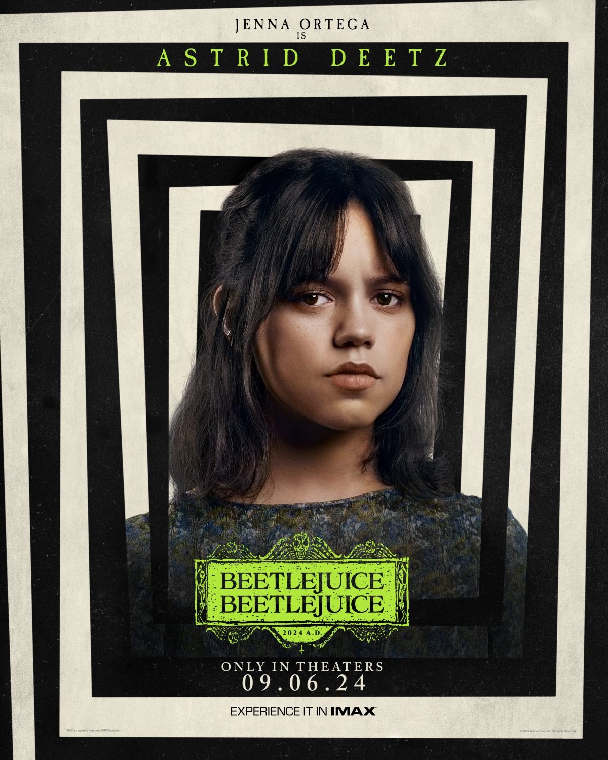 Beetlejuice Beetlejuice character posters astrid deetz jenna ortega