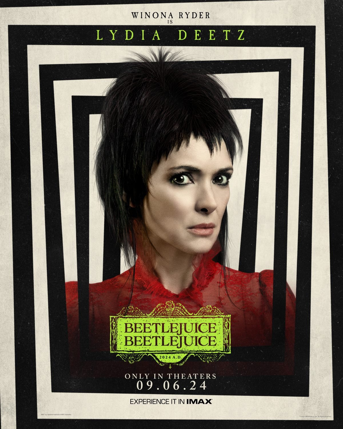 Beetlejuice Beetlejuice character posters lydia deetz winona ryder