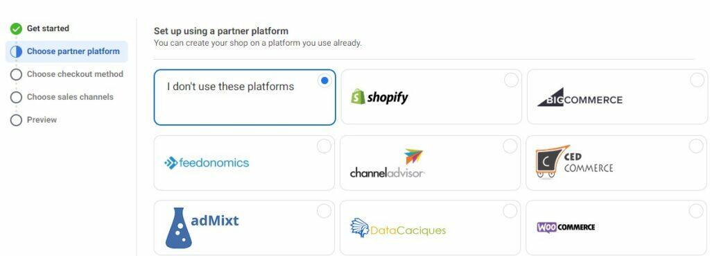 Choose partner platform