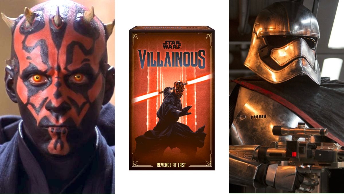 Darth Maul, Captain Phasma, and Cover of new Star Wars Villainous expandalone game Revenge at Last