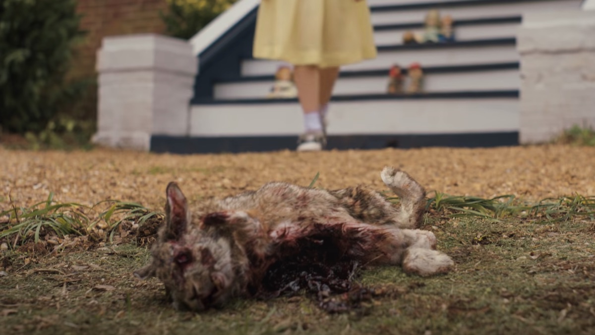 Alice Creel discovers a dead rabbit on Stranger Things 4