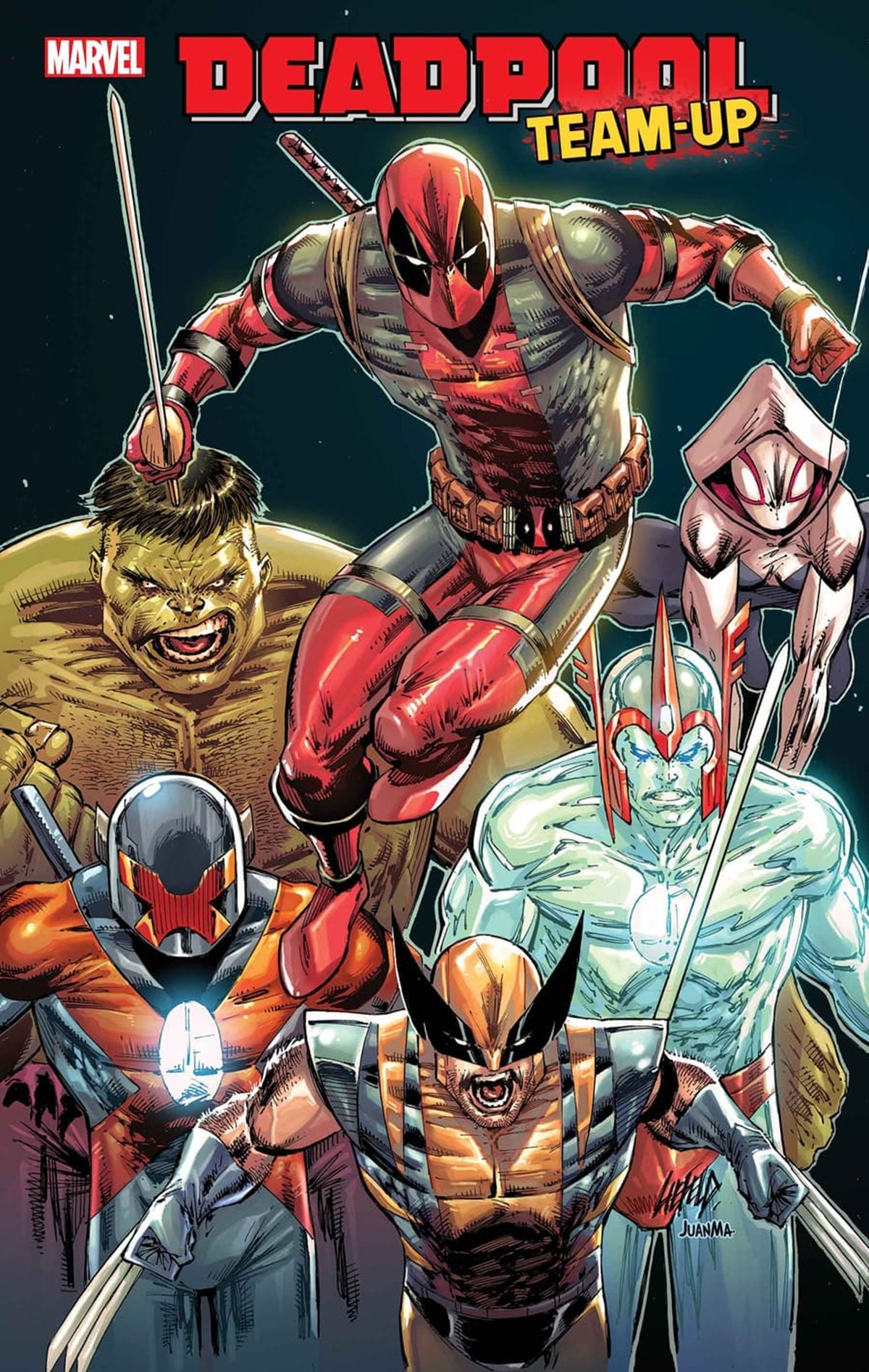 Rob Liefeld's cover for Deadpool Team-Up #1.