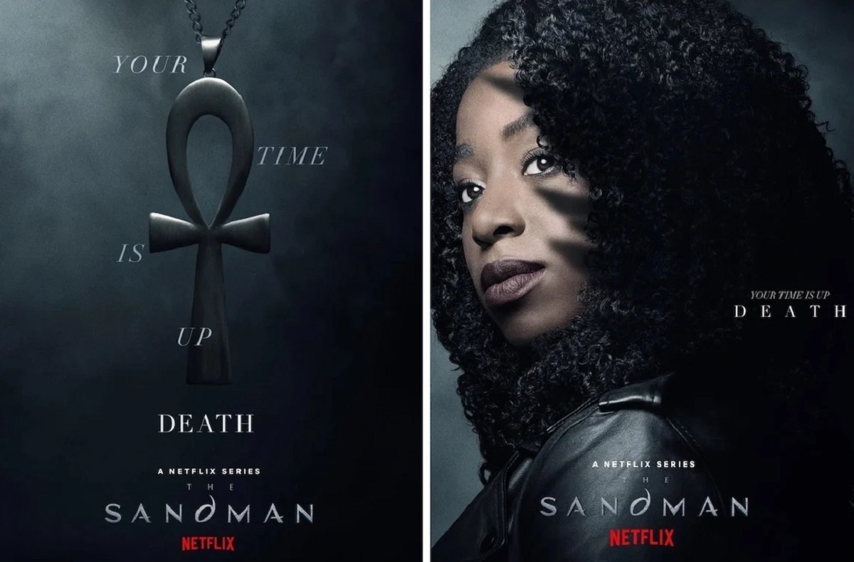 Death promo images from Netflix's Sandman adaptation.