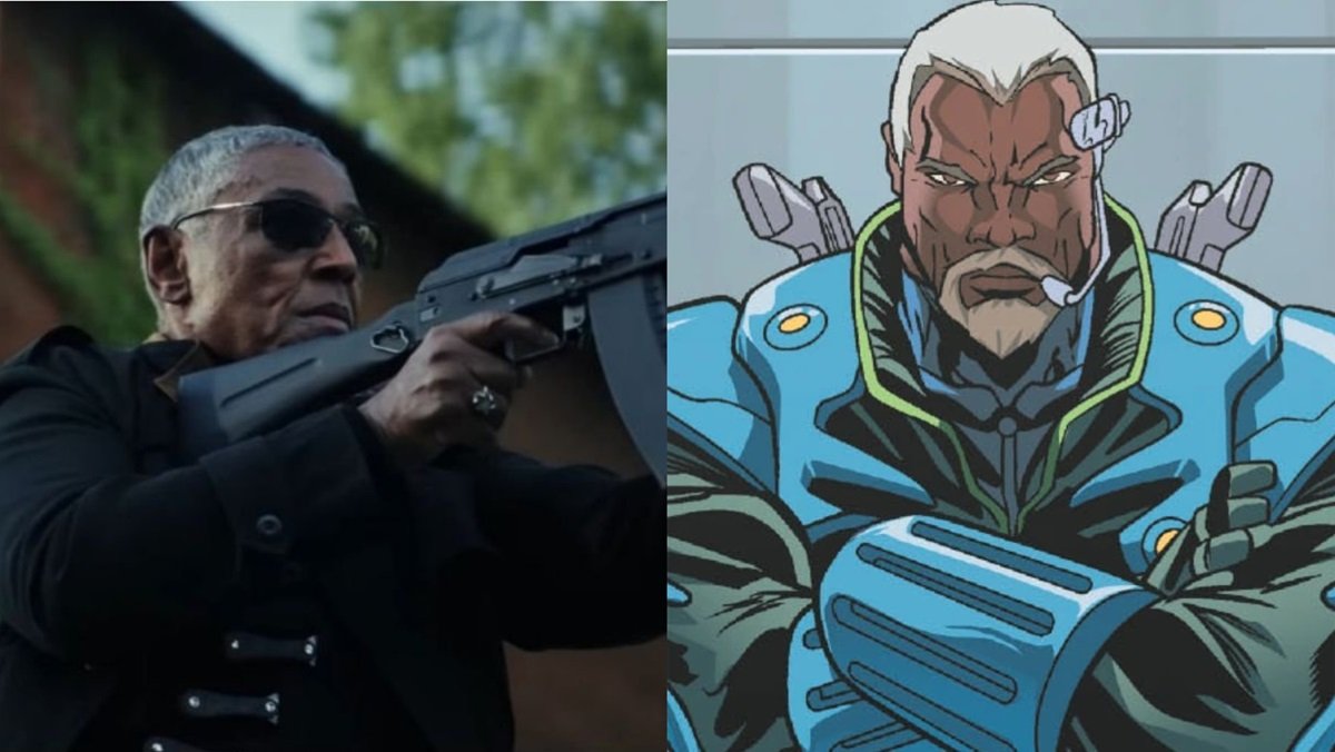 Giancarlo Esposito in Captain America: Brave New World as G.W. Bridge, and his comic book counterpart