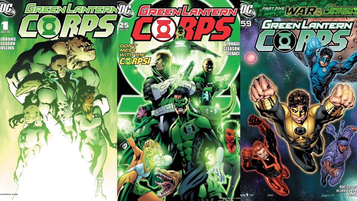 Covers for the 2000s era Green Lantern Corps title.