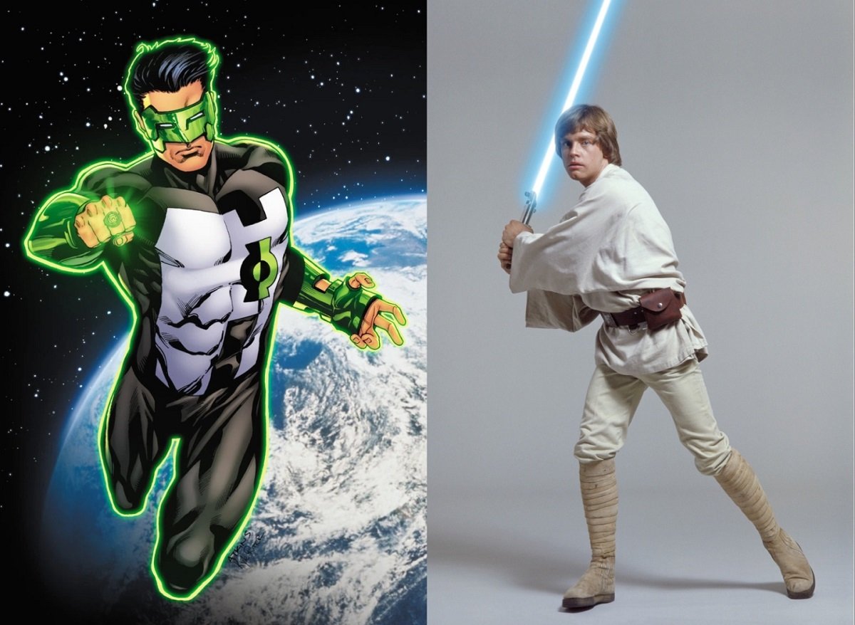 Kyle Rayner, the Last Green Lantern, and Luke Skywalker in A New Hope, the Last Jedi. 