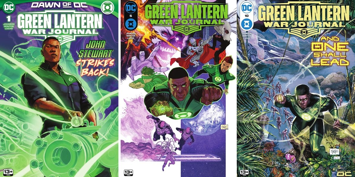 Green Lantern War Journal covers featuring John Stewart.