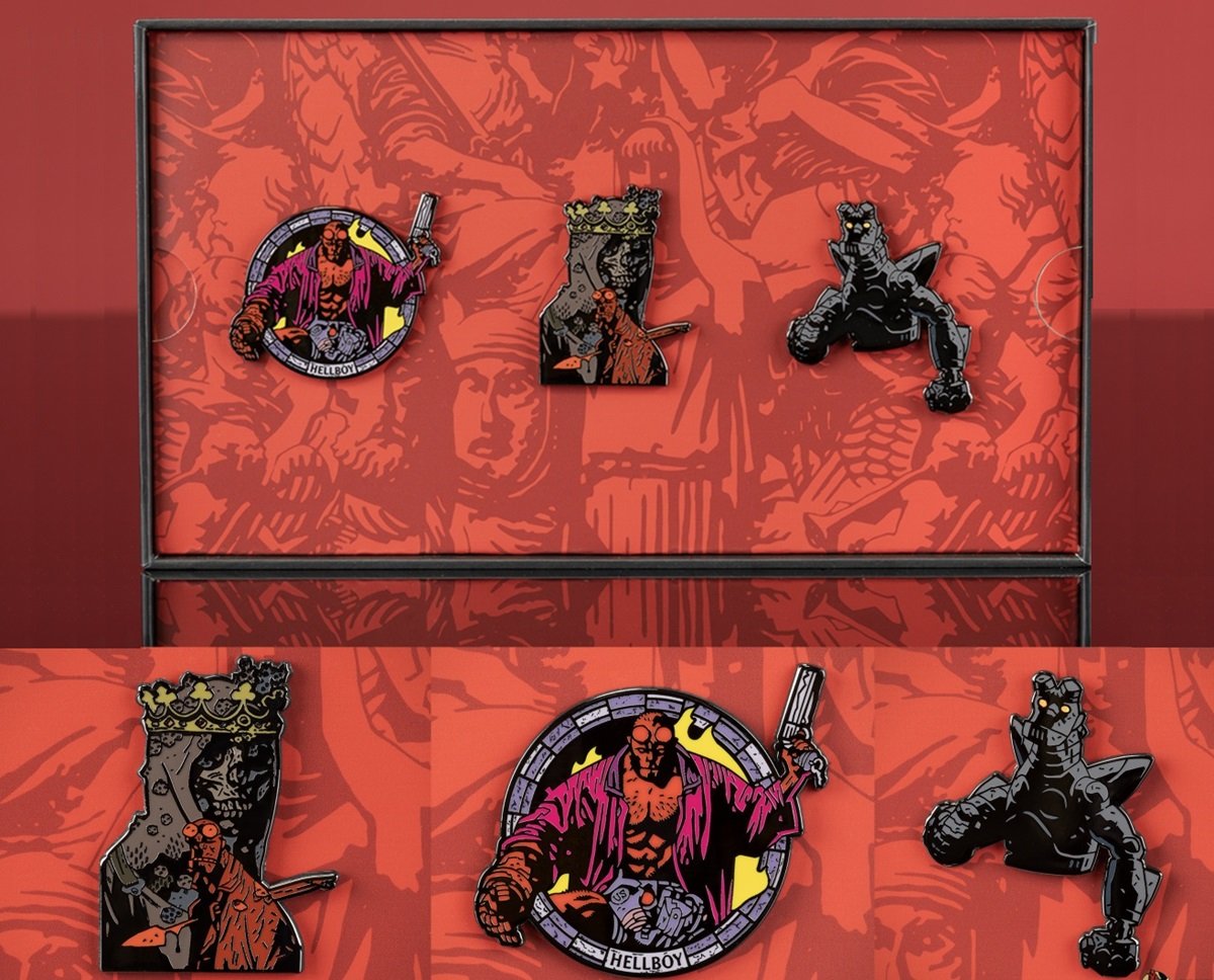 Dark Horse Comics' Hellboy 30th anniversary Pinfinity set.