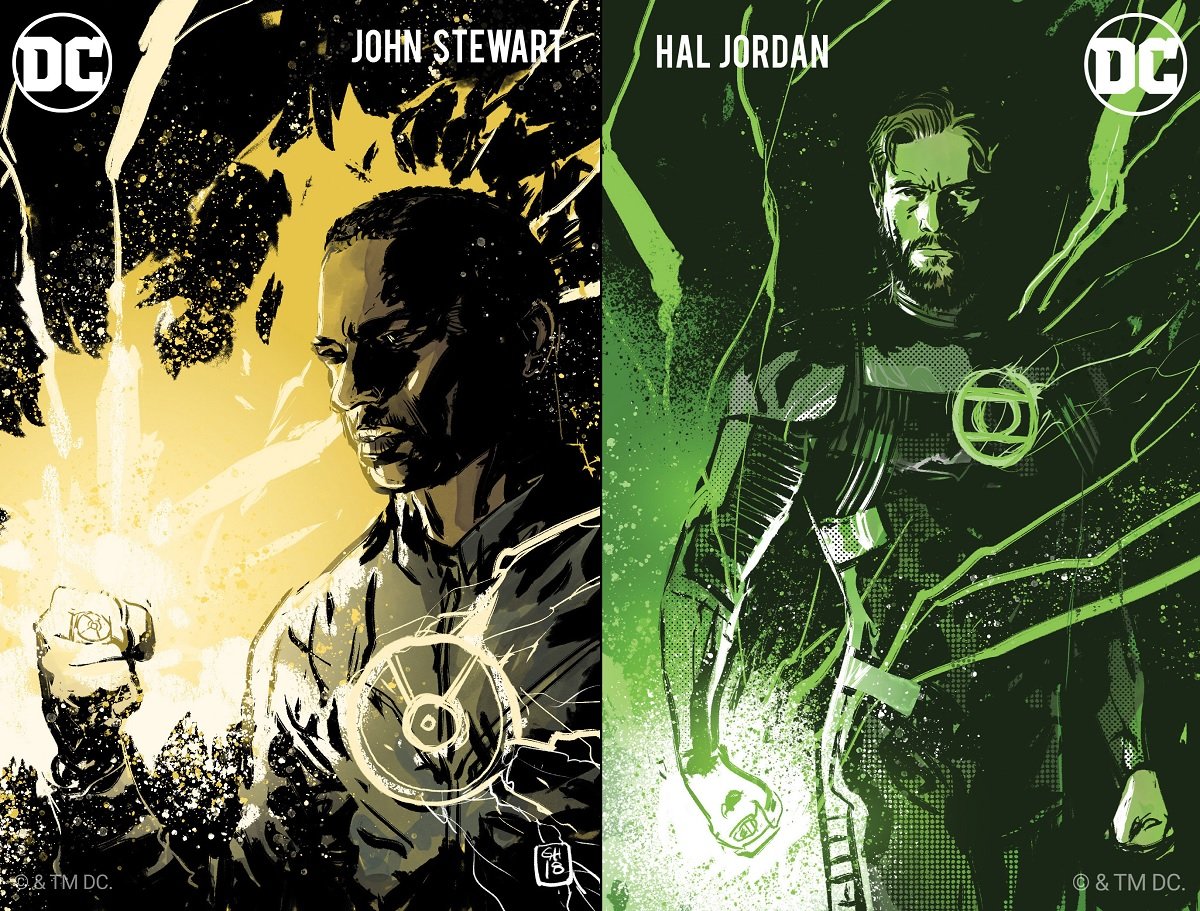 John Stewart and Hal Jordan artwork for the TV series Lanterns.