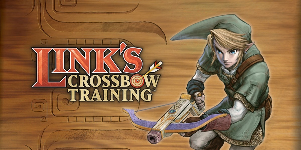 The cover of the Nintendo Wii zapper game, Link's Crossbow Training.