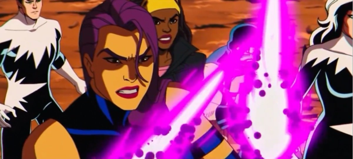 Psylocke, Alpha Flight, and Dr. Reyes in the season finale of X-Men '97 season one.