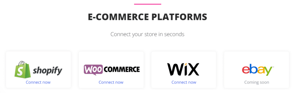 AppScenic integrations with ecommerce platforms