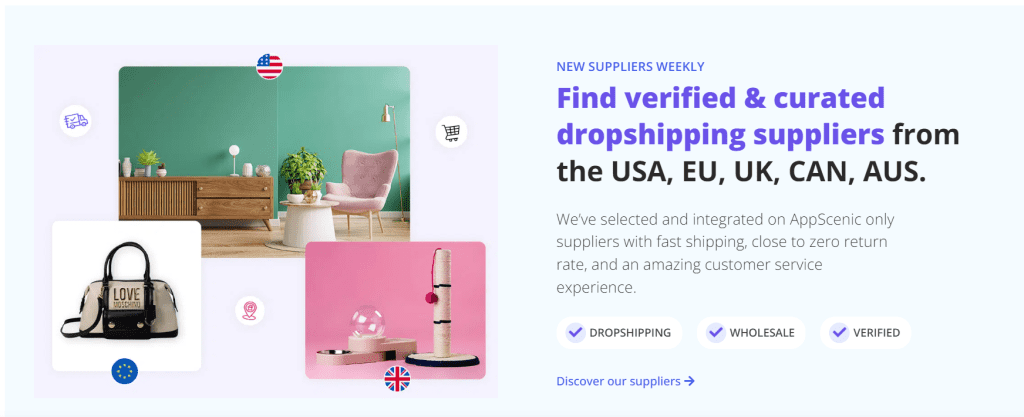 AppScenic UK dropshipping suppliers