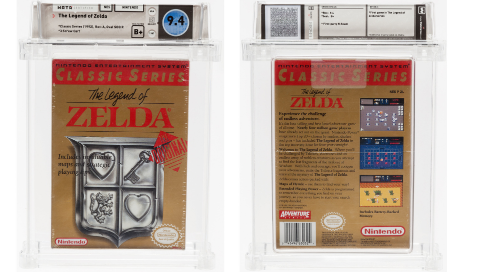 A Copy of LEGEND OF ZELDA Fetches $3,360 At Auction