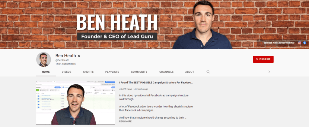 Ben heath youtube channel