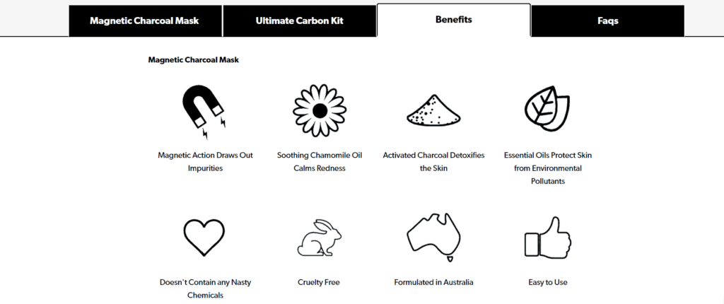 Carbon Coco product benefits example