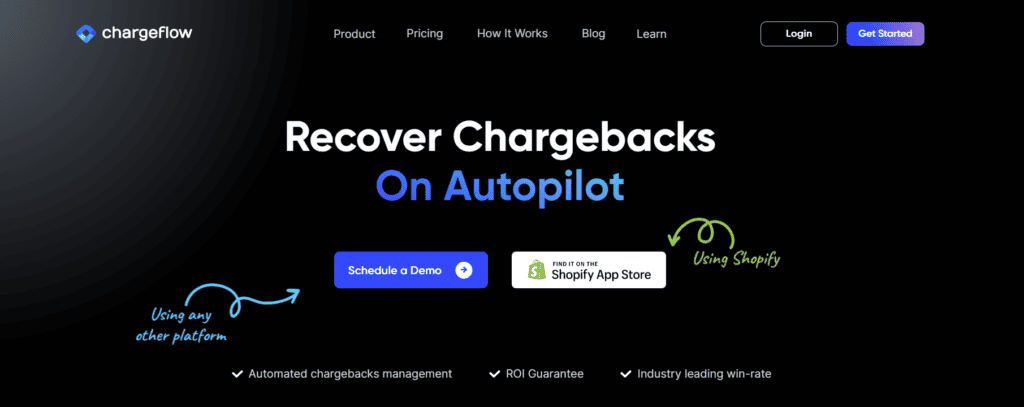 Chargeflow homepage