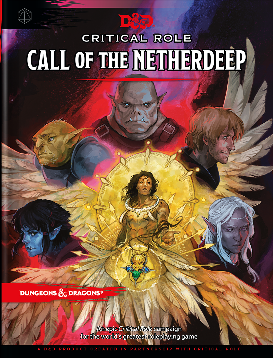 Cover art for Critical Role: Call of the Netherdeep, a Critical Role D&D Campaign, featuring many fantasy characters