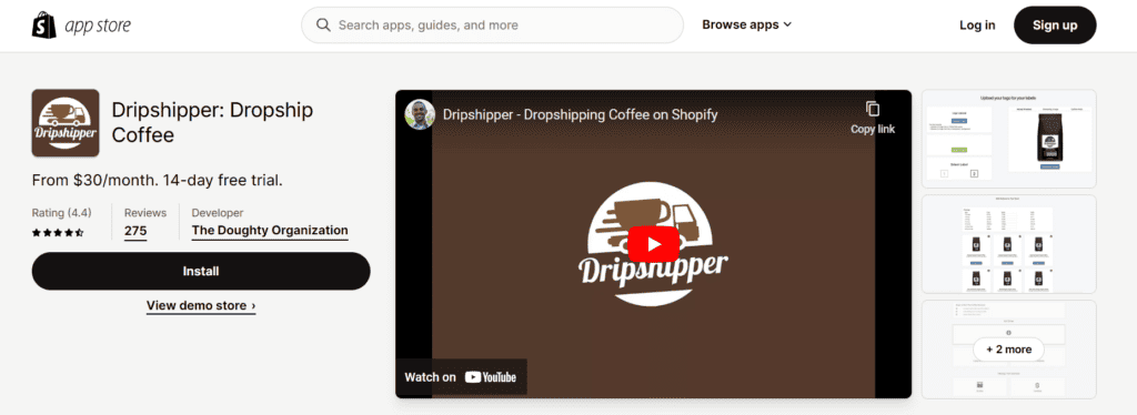 Dripshipper Shopify app