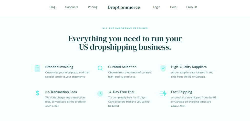 DropCommerce features