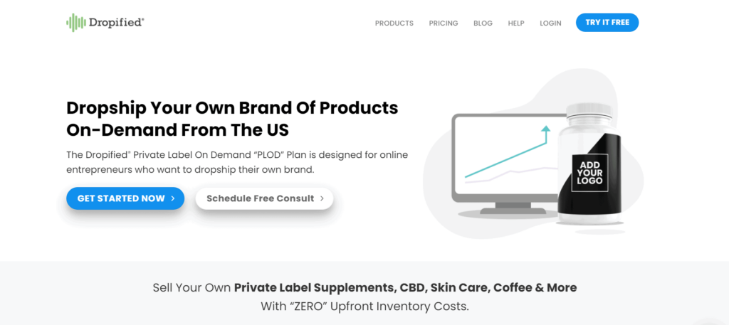 Dropified private label dropshipping supplier example