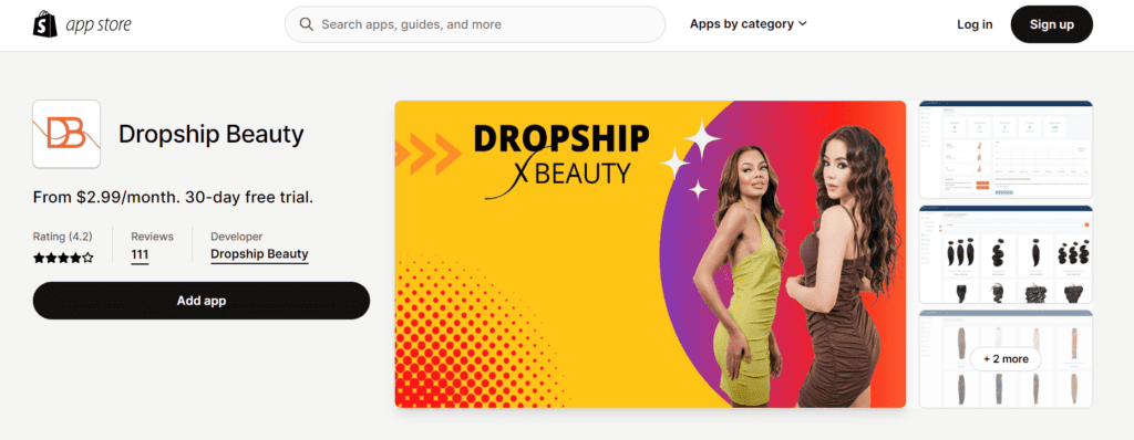 Dropship Beauty Shopify app