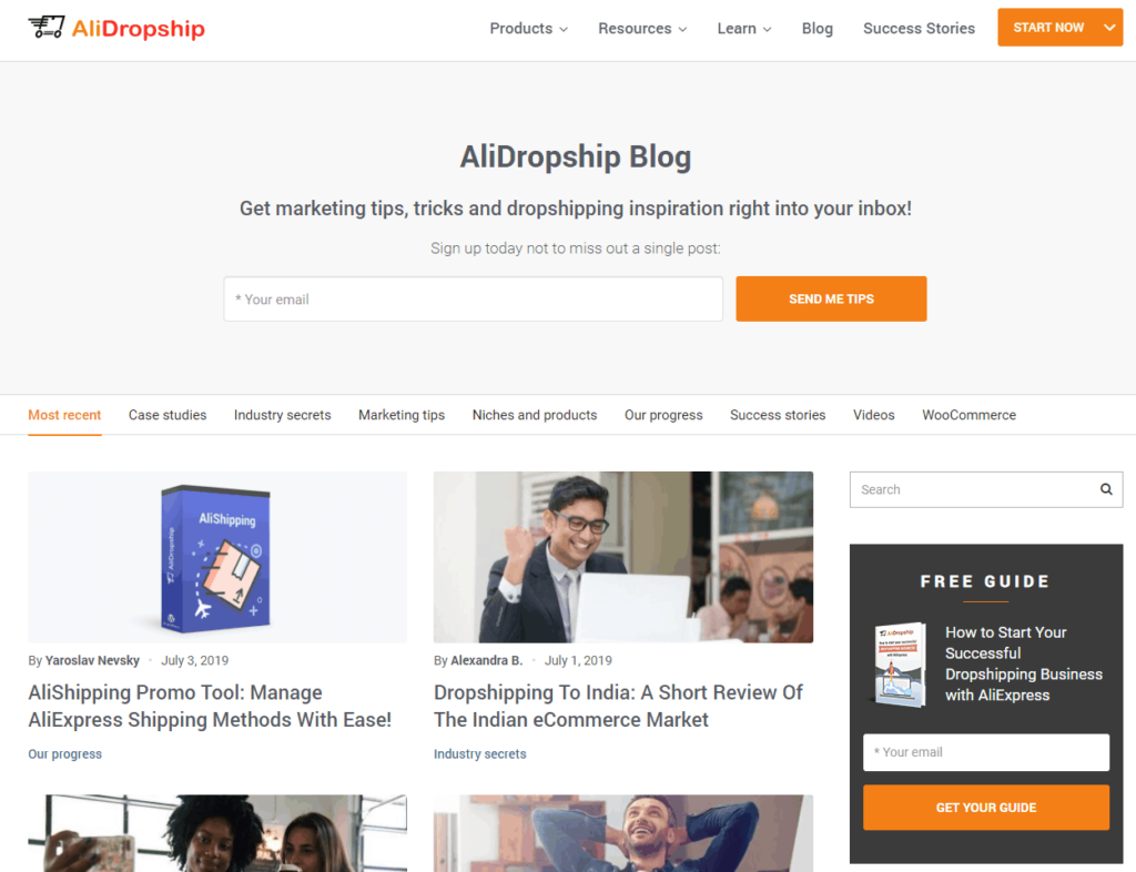 Top Dropshipping Blogs in 2024: AliDropship