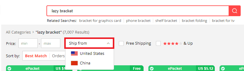 Dropshipping from AliExpress: Dealing with long shipping times, shipping from a different country