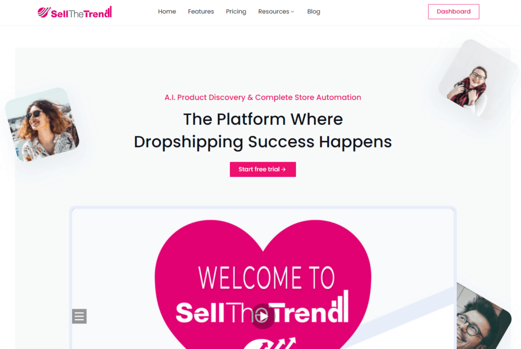 Homepage of Sell The Trend