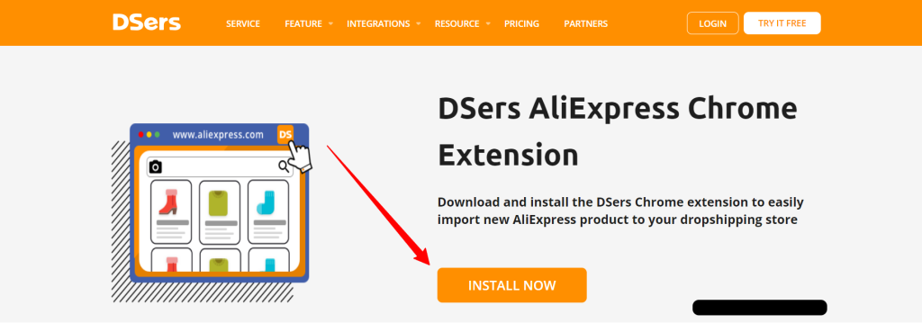 DSers AliExpress Chrome Extension import