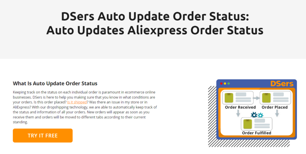 Auto update order status of DSers