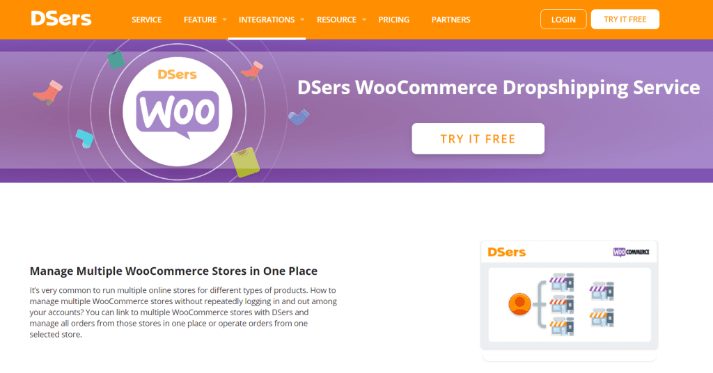 The landing page for using DSers with WooCommerce