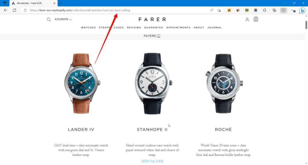 Farer best selling watches