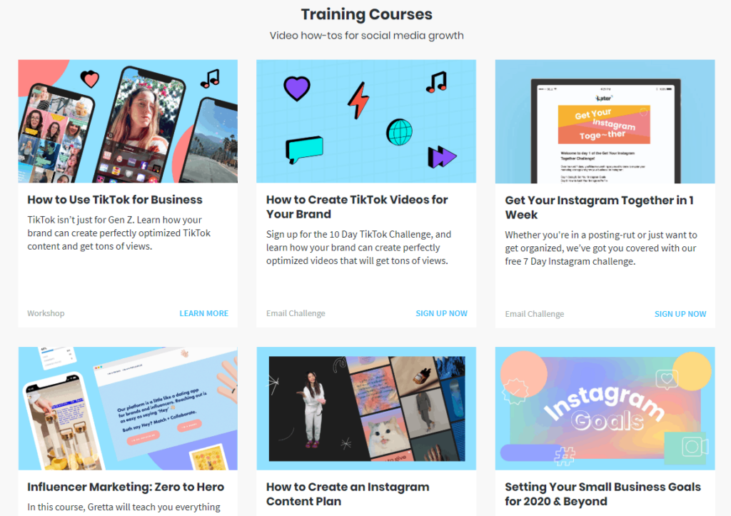 Free Ecommerce Courses: Later's free Instagram courses