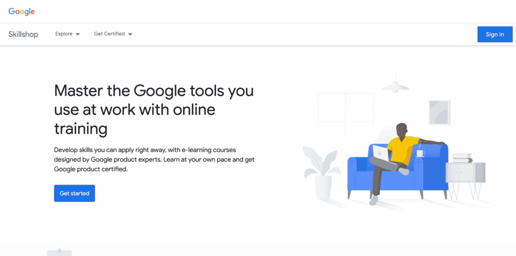 Google Skillshop homepage