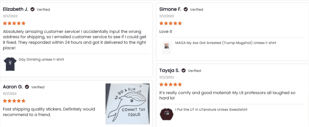 Got funny reviews