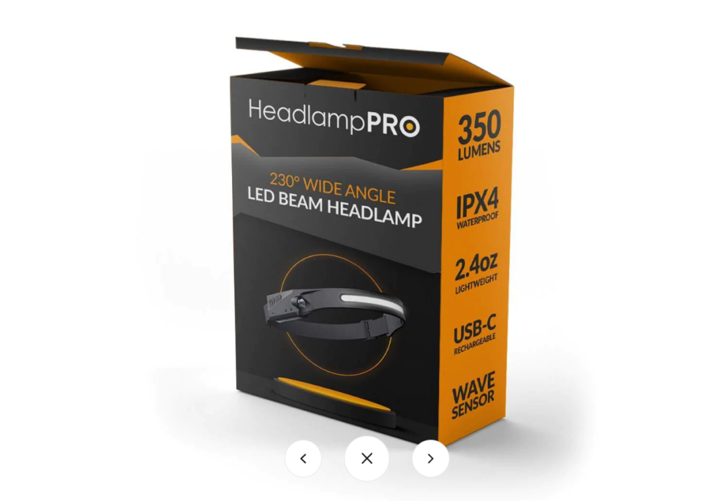 HeadlampPRO customized packaging