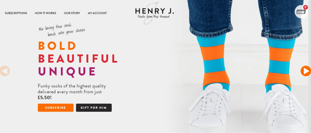 Henry J Socks homepage
