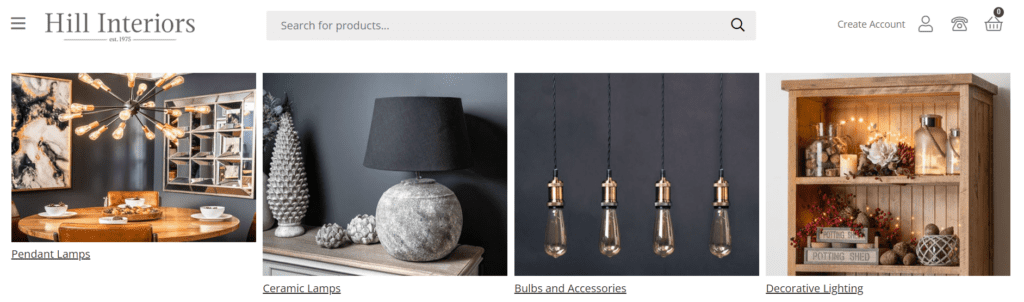 Hill Interiors products examples