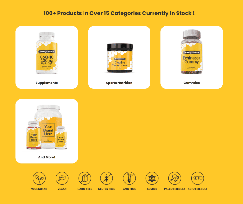 HoneyComm supplements products