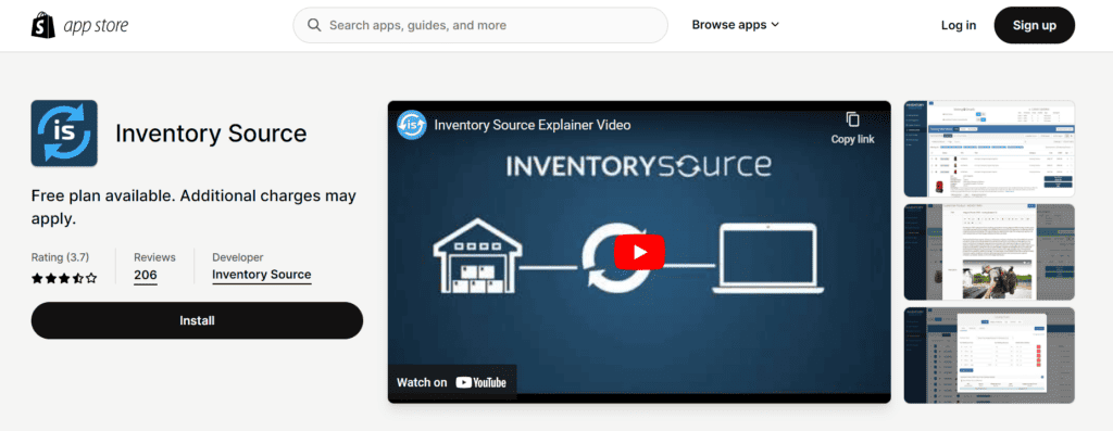 Inventory Source Shopify app