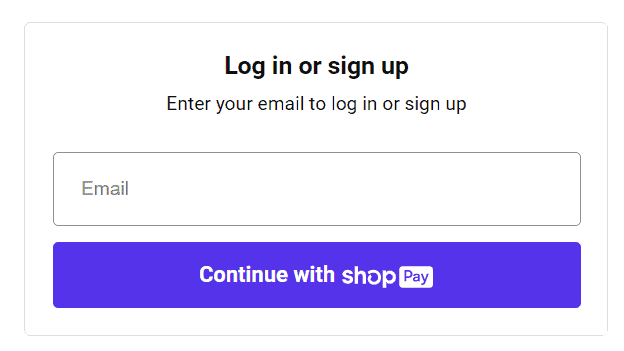 Shop Pay log in