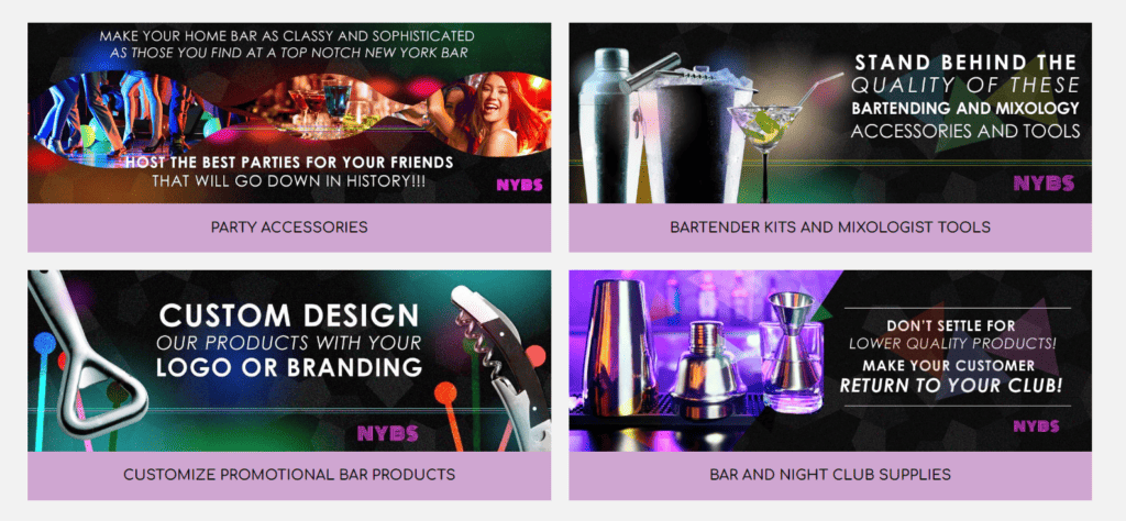 New York Bar Store product categories