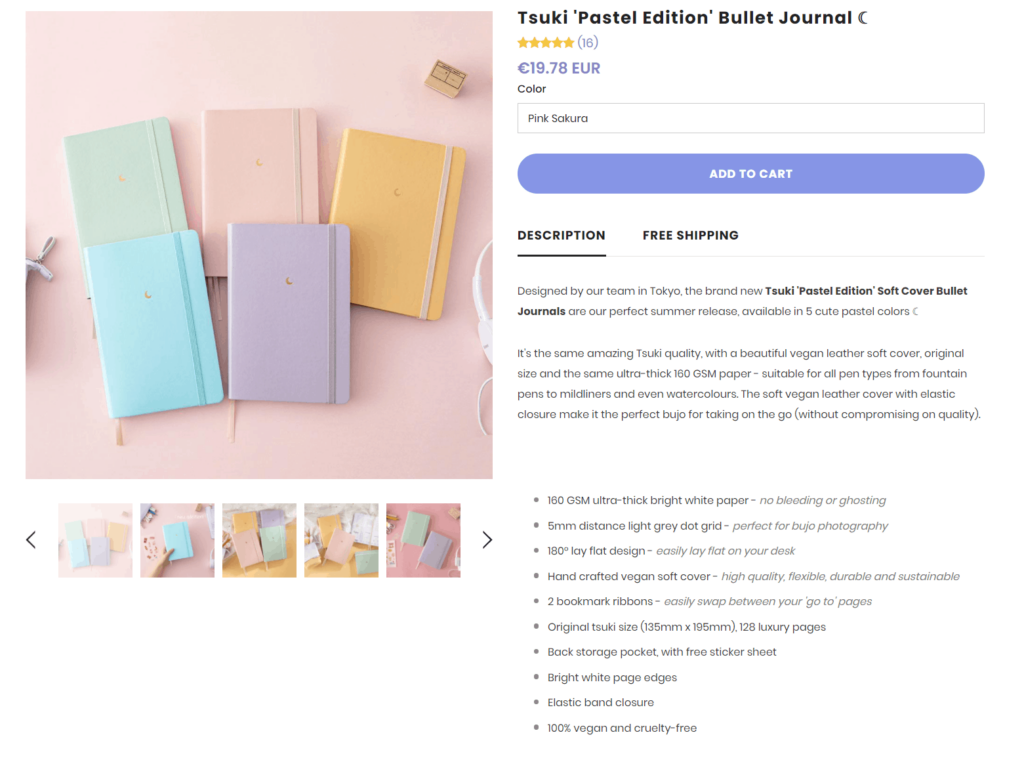 Notebook Therapy product description example