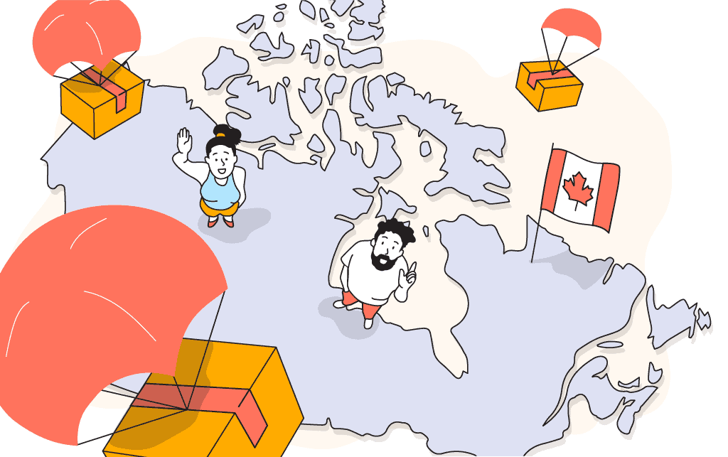 Packages falling in Canada