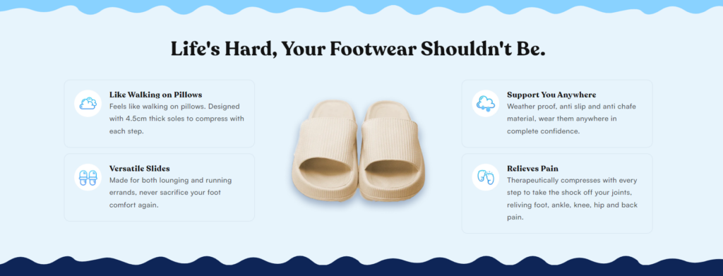 Pillow Slides product page section