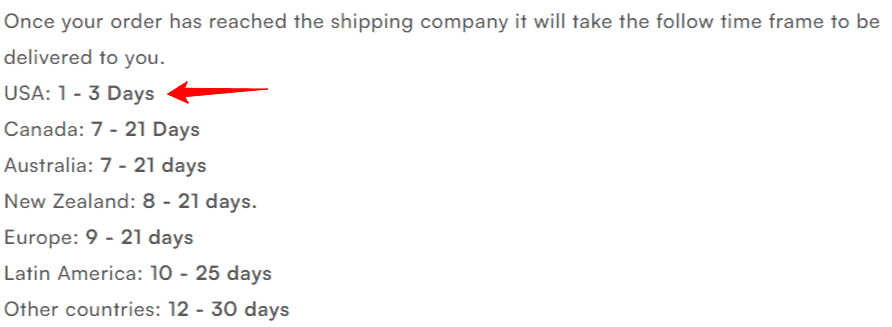 New shipping policy from Pillow Slides