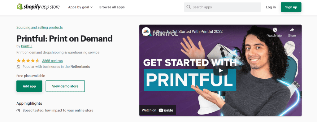 Connect Printful to a Shopify store