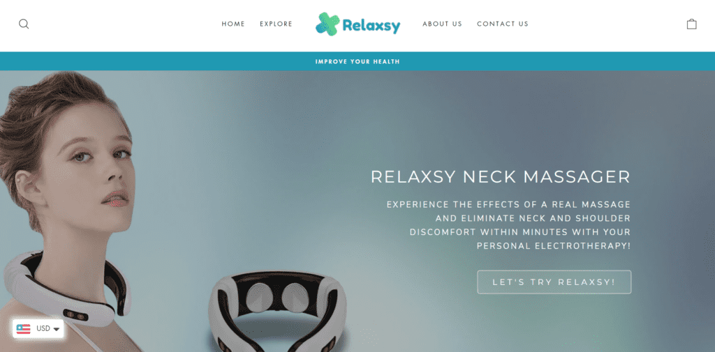 Relaxsy homepage