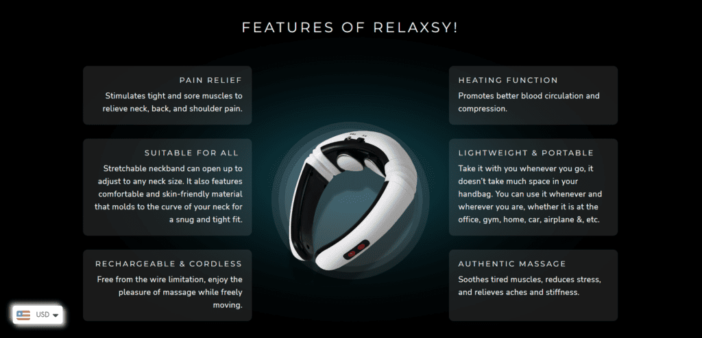 Features of Relaxsy